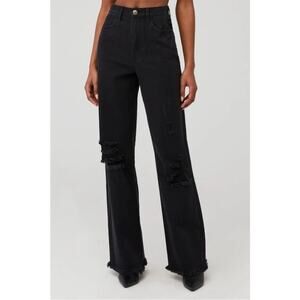 Show Me Your Mumu 90’s Straight Jeans Black Denim Womens Size 28